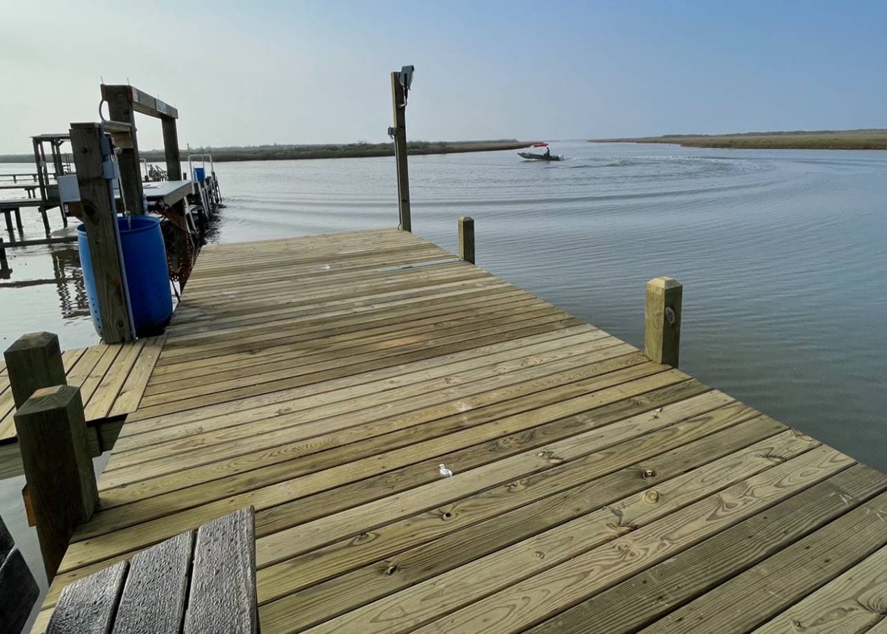 Private Fishing pier with  easy access to East Matagorda Bay and Gulf of Mexico.